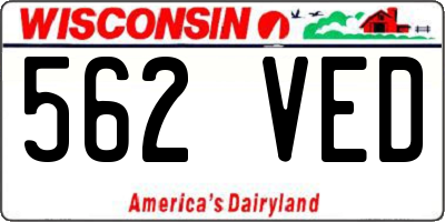WI license plate 562VED