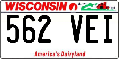 WI license plate 562VEI