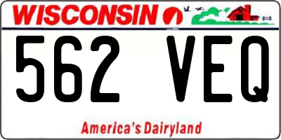 WI license plate 562VEQ