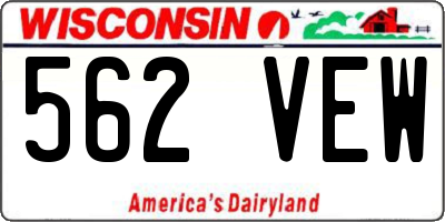 WI license plate 562VEW