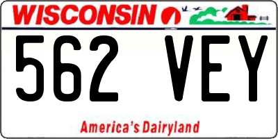 WI license plate 562VEY