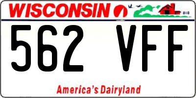 WI license plate 562VFF