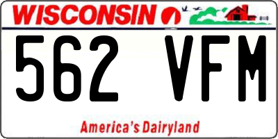 WI license plate 562VFM