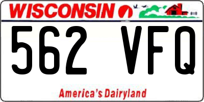 WI license plate 562VFQ