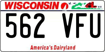 WI license plate 562VFU