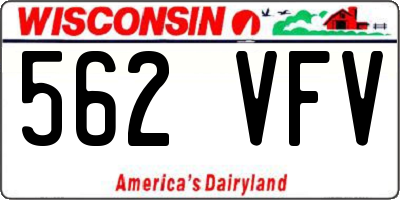 WI license plate 562VFV