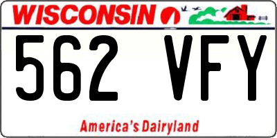WI license plate 562VFY
