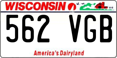 WI license plate 562VGB