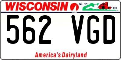 WI license plate 562VGD