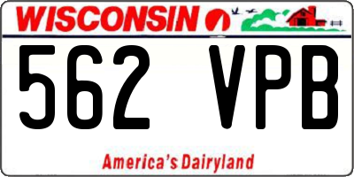 WI license plate 562VPB