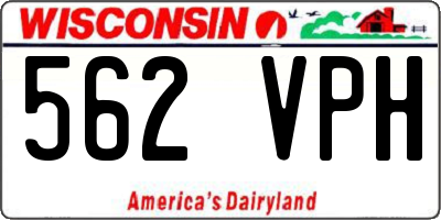 WI license plate 562VPH