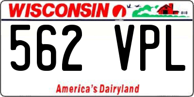 WI license plate 562VPL
