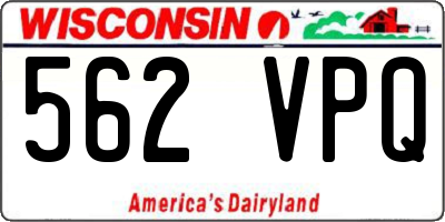 WI license plate 562VPQ