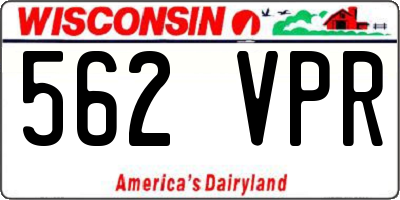 WI license plate 562VPR