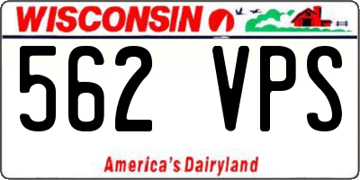WI license plate 562VPS