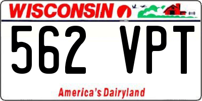 WI license plate 562VPT