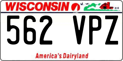 WI license plate 562VPZ