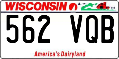 WI license plate 562VQB