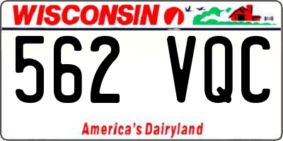 WI license plate 562VQC