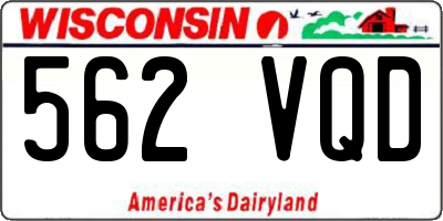 WI license plate 562VQD