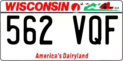 WI license plate 562VQF