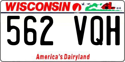 WI license plate 562VQH