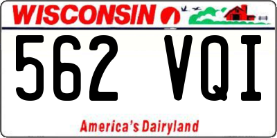 WI license plate 562VQI
