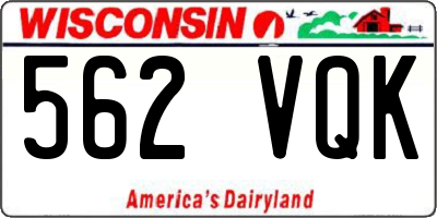 WI license plate 562VQK