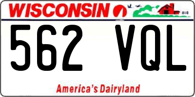 WI license plate 562VQL