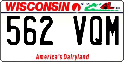 WI license plate 562VQM