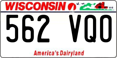 WI license plate 562VQO