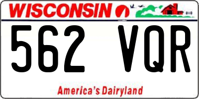 WI license plate 562VQR