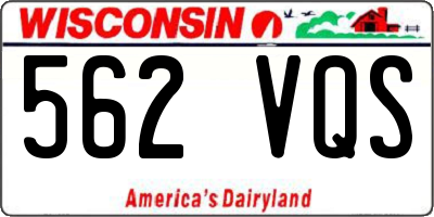 WI license plate 562VQS