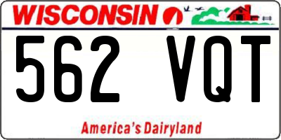 WI license plate 562VQT