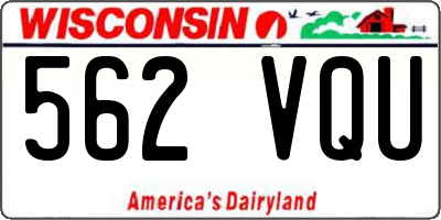 WI license plate 562VQU