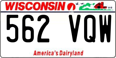 WI license plate 562VQW