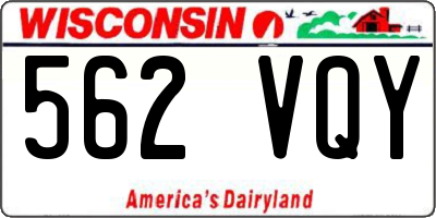 WI license plate 562VQY