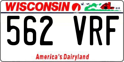 WI license plate 562VRF