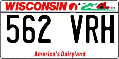WI license plate 562VRH