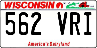 WI license plate 562VRI