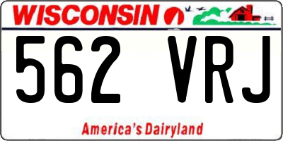WI license plate 562VRJ