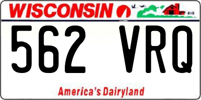 WI license plate 562VRQ