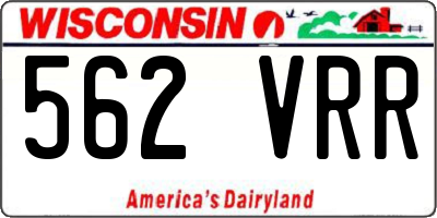 WI license plate 562VRR