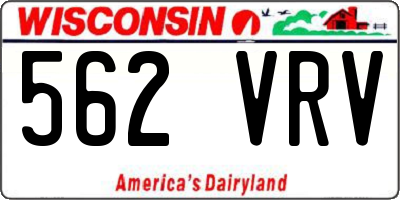 WI license plate 562VRV