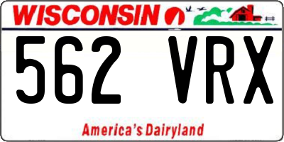 WI license plate 562VRX
