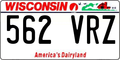 WI license plate 562VRZ