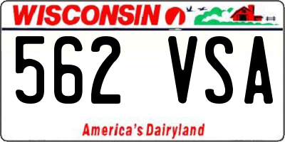 WI license plate 562VSA