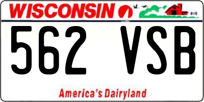 WI license plate 562VSB
