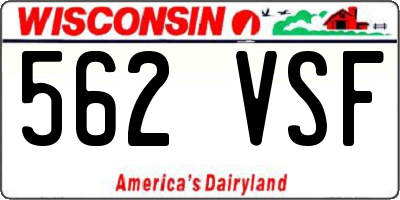 WI license plate 562VSF