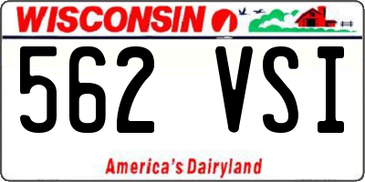 WI license plate 562VSI